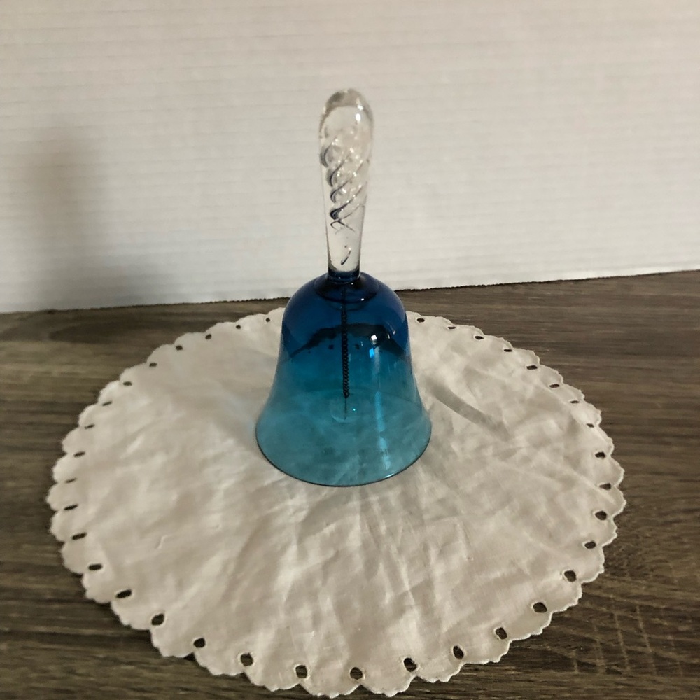 Hand Blown Teal Glass Bell